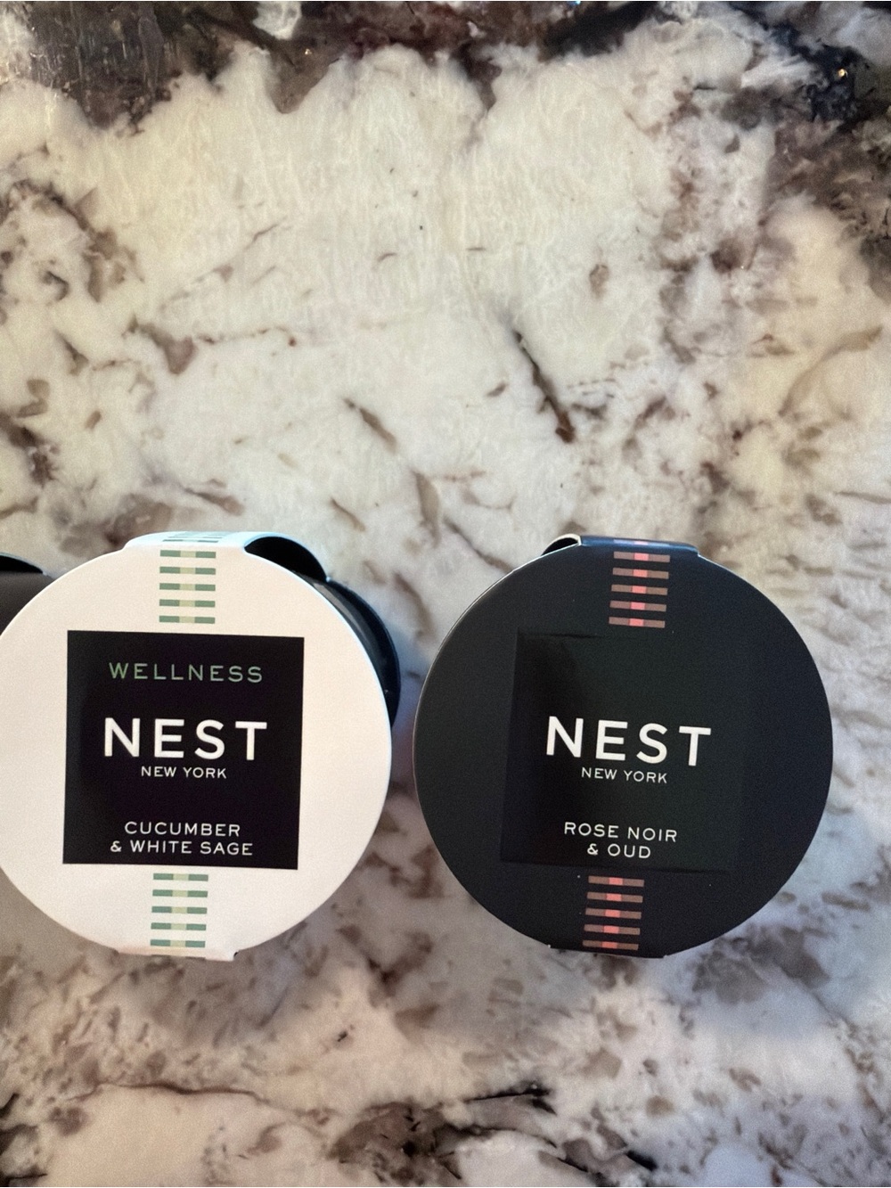 NEST Fragrances Candle Duo — Cucumber & White Sage & Rose Noir & OUD